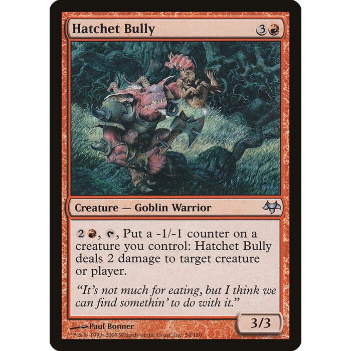 Magic: The Gathering Hatchet Bully (054) Moderately Played