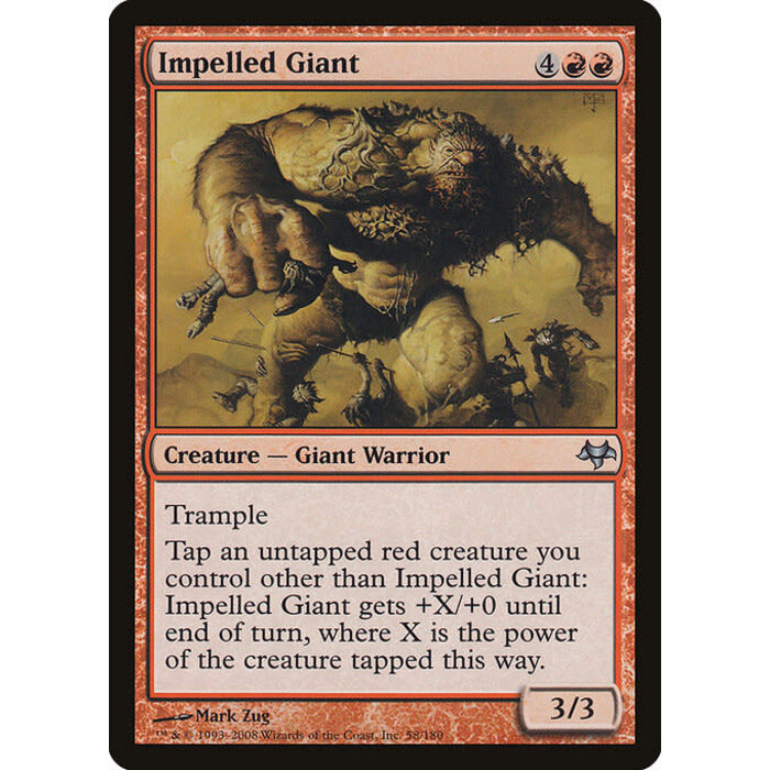 Magic: The Gathering Impelled Giant (058) Moderately Played Foil