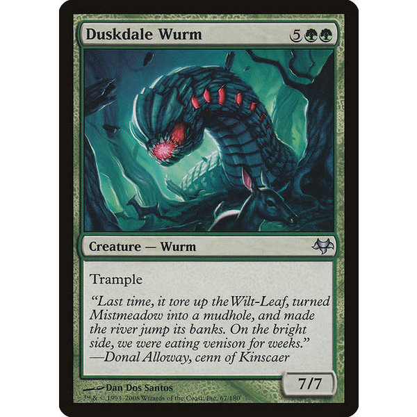 Magic: The Gathering Duskdale Wurm (067) Moderately Played