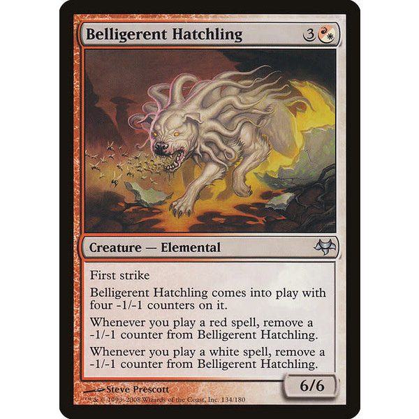 Magic: The Gathering Belligerent Hatchling (134) Moderately Played Foil