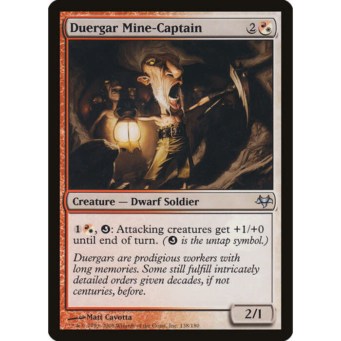Magic: The Gathering Duergar Mine-Captain (138) Moderately Played