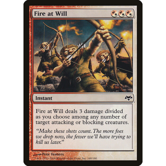 Magic: The Gathering Fire at Will (140) Moderately Played