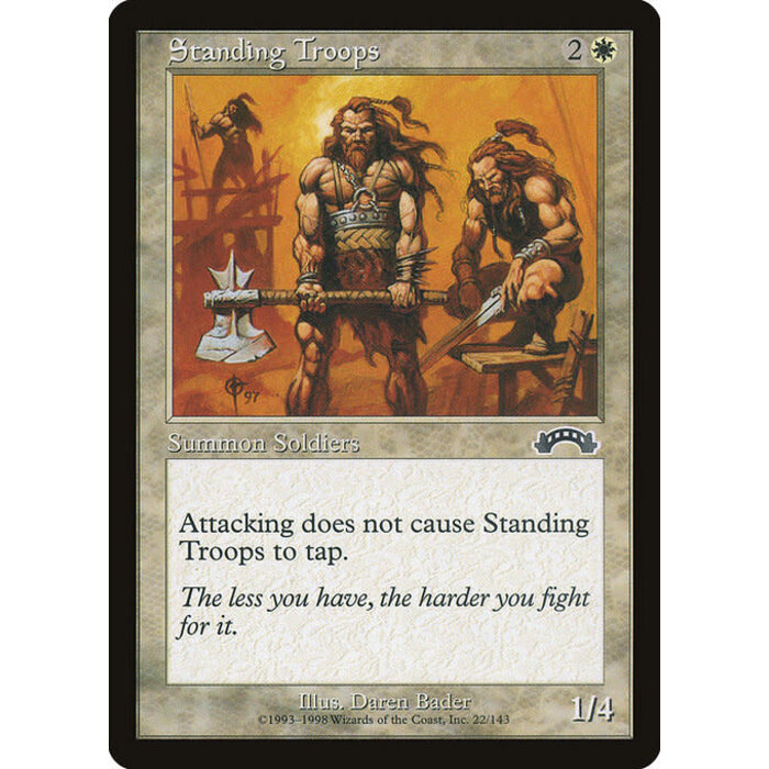 Magic: The Gathering Standing Troops (022) Moderately Played