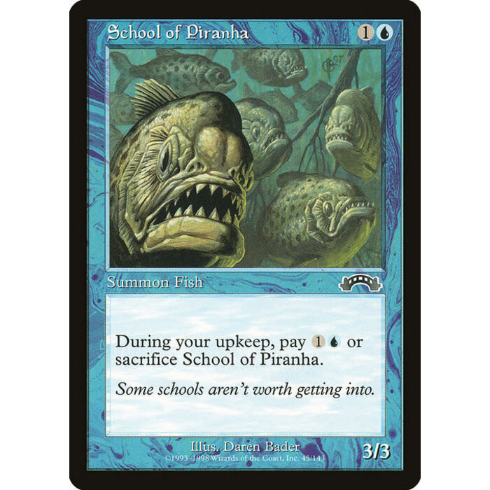 Magic: The Gathering School of Piranha (045) Lightly Played