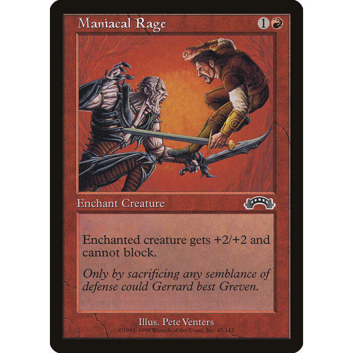 Magic: The Gathering Maniacal Rage (087) Lightly Played