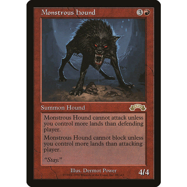 Magic: The Gathering Monstrous Hound (089) Moderately Played