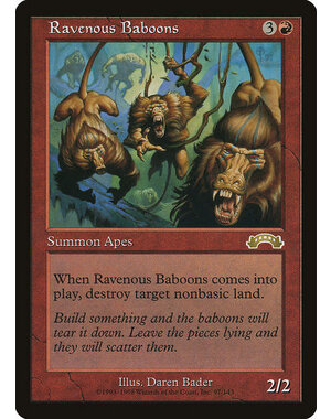 Magic: The Gathering Ravenous Baboons (097) Lightly Played