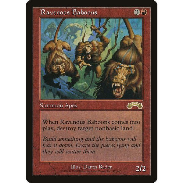 Magic: The Gathering Ravenous Baboons (097) Lightly Played