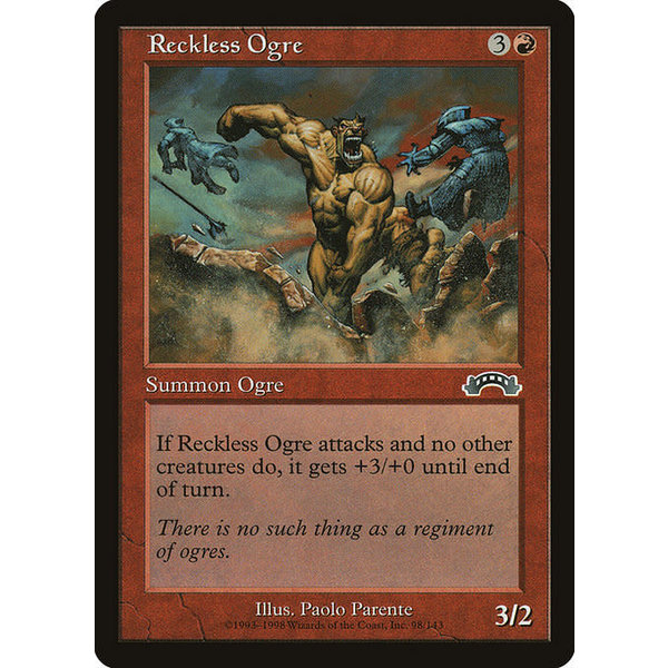 Magic: The Gathering Reckless Ogre (098) Heavily Played