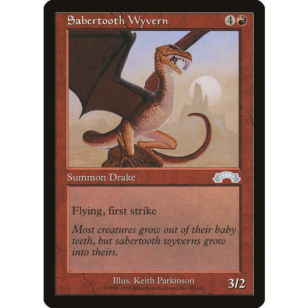 Magic: The Gathering Sabertooth Wyvern (099) Moderately Played