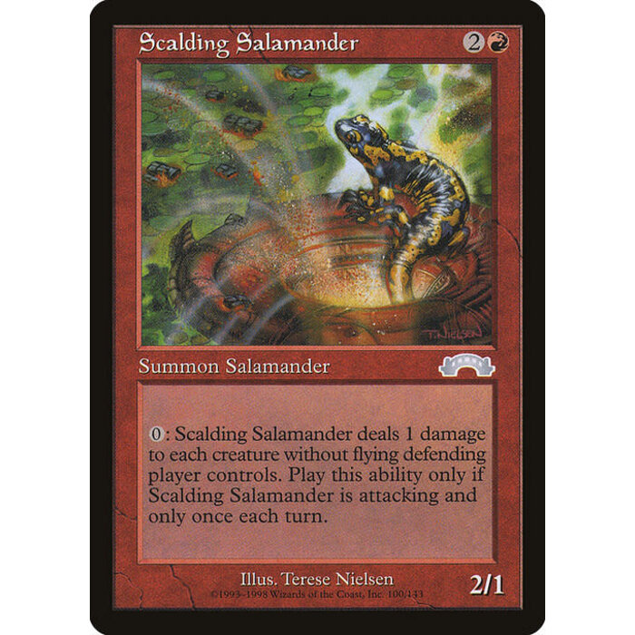 Magic: The Gathering Scalding Salamander (100) Moderately Played