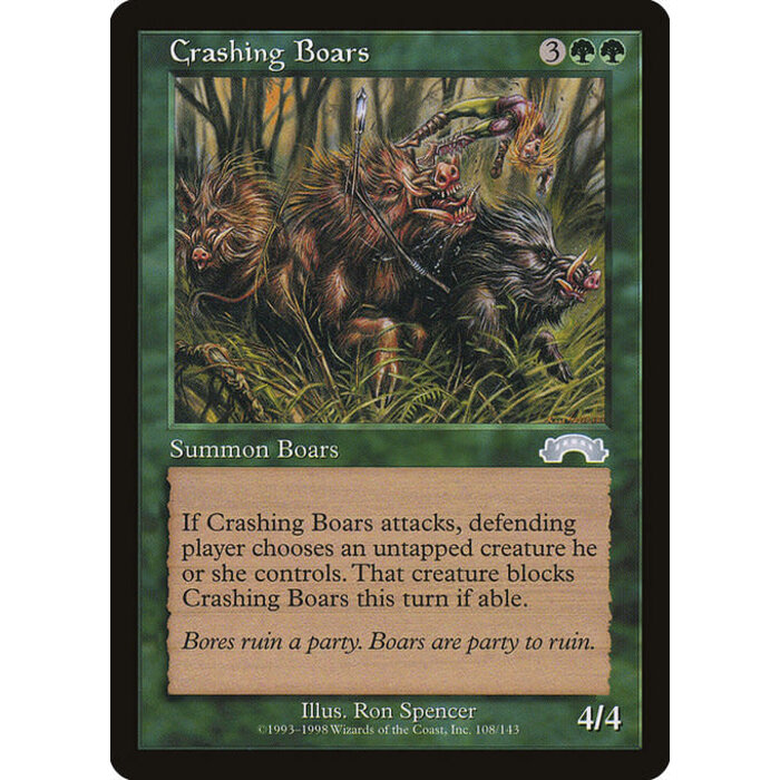 Magic: The Gathering Crashing Boars (108) Moderately Played