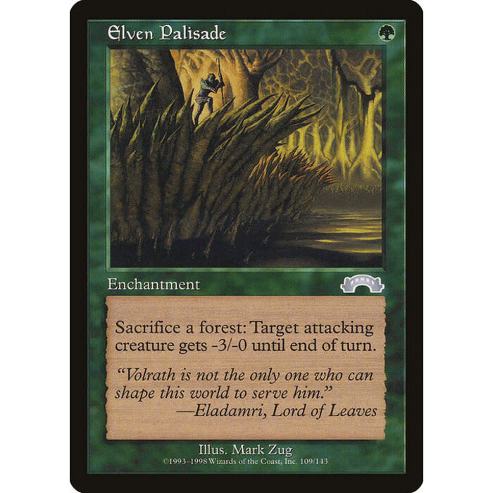 Magic: The Gathering Elven Palisade (109) Moderately Played