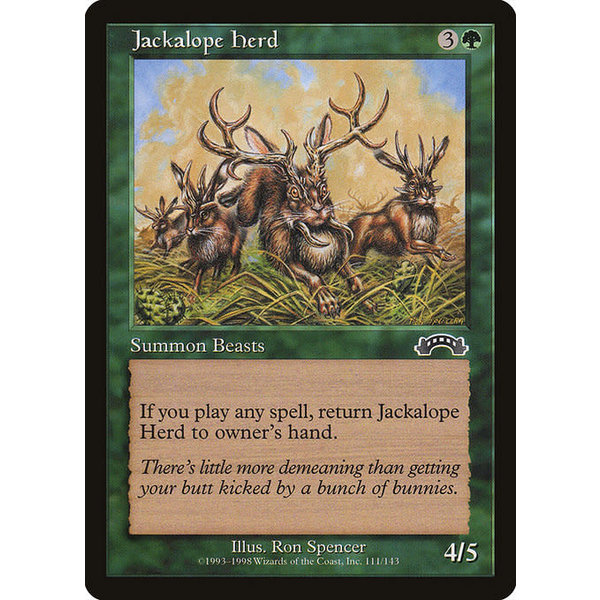 Magic: The Gathering Jackalope Herd (111) Moderately Played