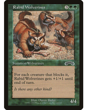 Magic: The Gathering Rabid Wolverines (119) Heavily Played
