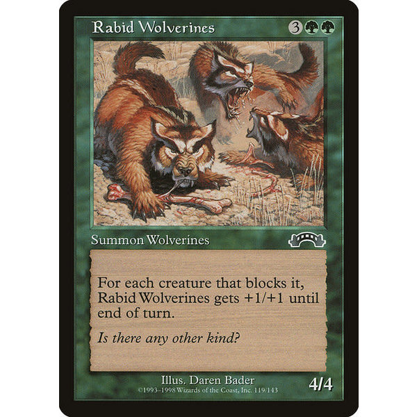 Magic: The Gathering Rabid Wolverines (119) Lightly Played