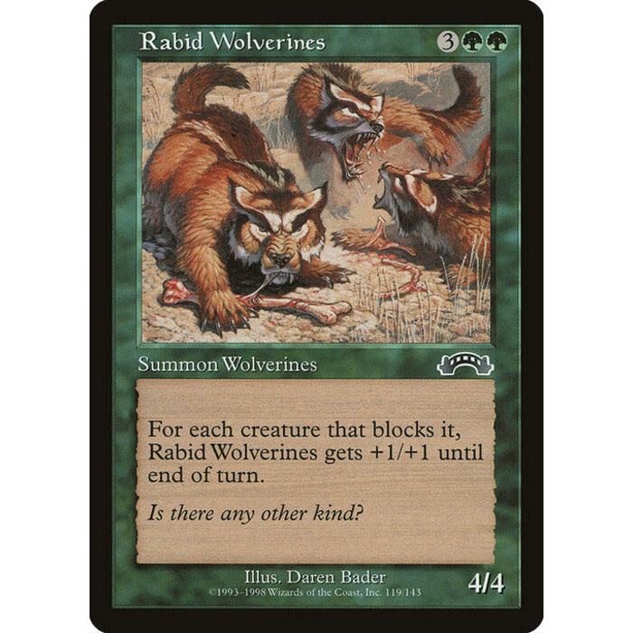 Magic: The Gathering Rabid Wolverines (119) Lightly Played