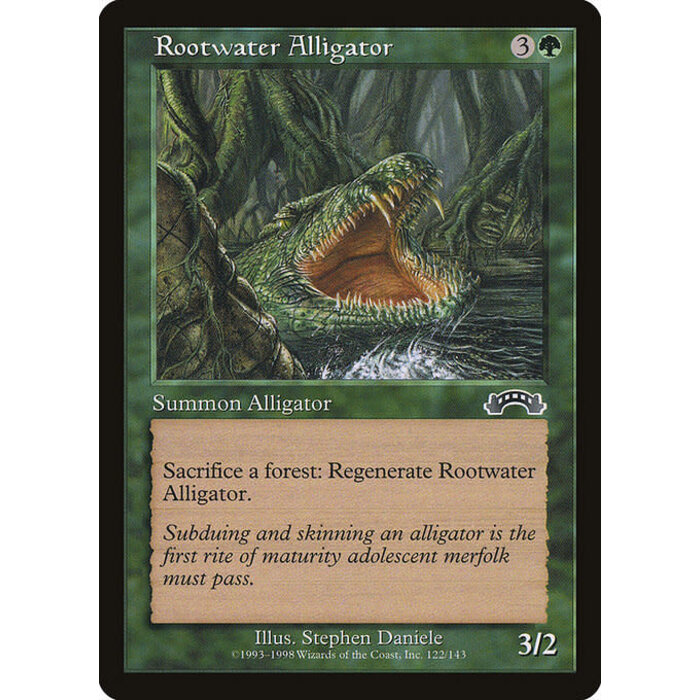 Magic: The Gathering Rootwater Alligator (122) Moderately Played