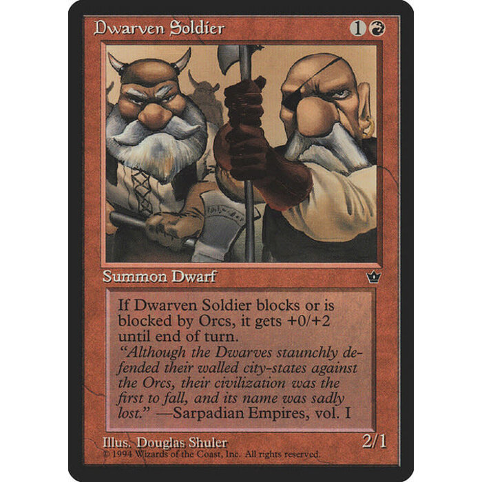 Magic: The Gathering Dwarven Soldier (Shuler) (53c) Lightly Played
