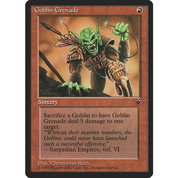 Magic: The Gathering Goblin Grenade (Rush) (56c) Moderately Played