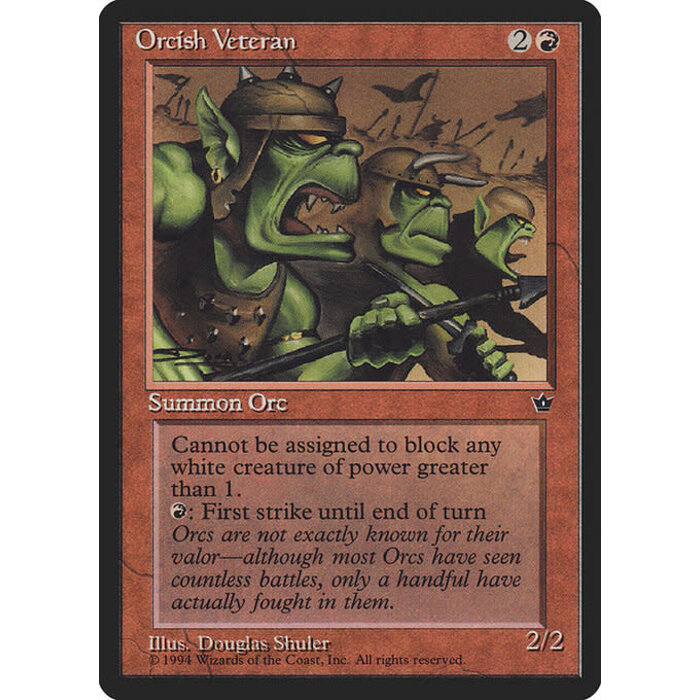 Magic: The Gathering Orcish Veteran (62a) Lightly Played