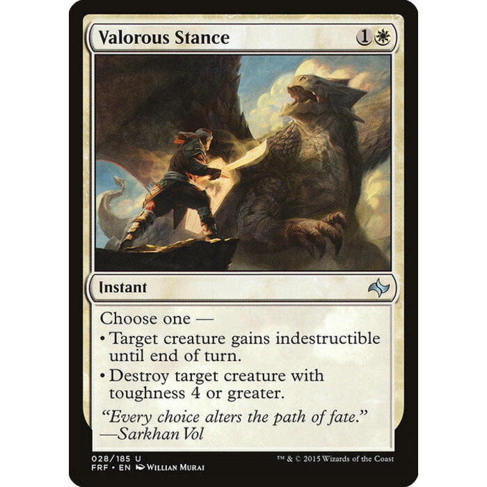 Magic: The Gathering Valorous Stance (028) Lightly Played