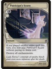 Magic: The Gathering Patrician's Scorn (029) Moderately Played