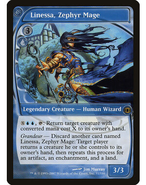 Magic: The Gathering Linessa, Zephyr Mage (051) Moderately Played