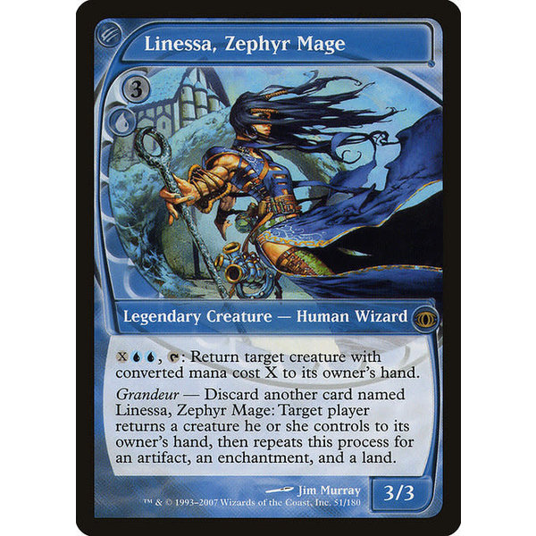 Magic: The Gathering Linessa, Zephyr Mage (051) Moderately Played