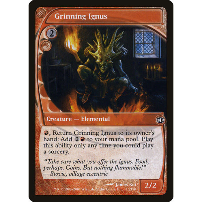 Magic: The Gathering Grinning Ignus (116) Lightly Played - Italian