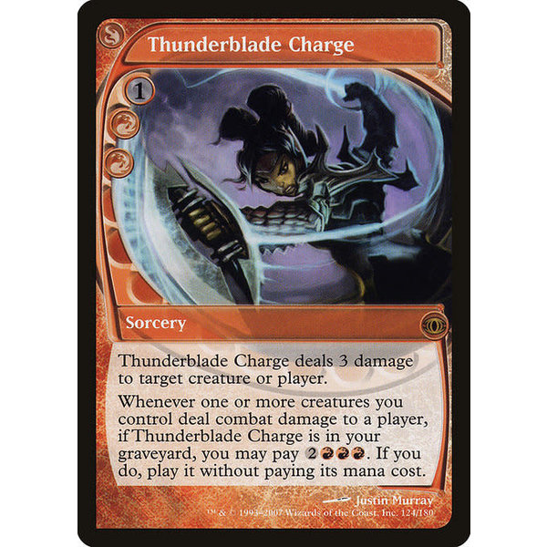 Magic: The Gathering Thunderblade Charge (124) Moderately Played