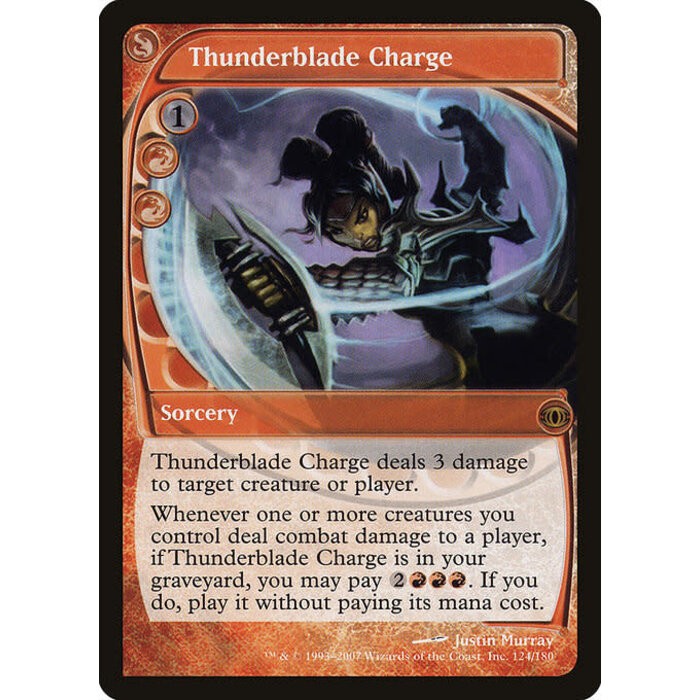 Magic: The Gathering Thunderblade Charge (124) Moderately Played