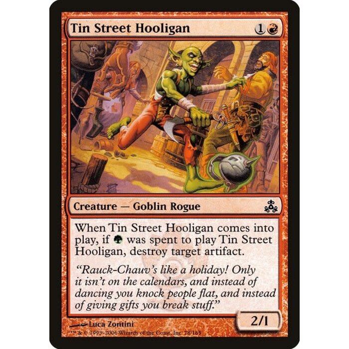 Magic: The Gathering Tin Street Hooligan (078) Lightly Played