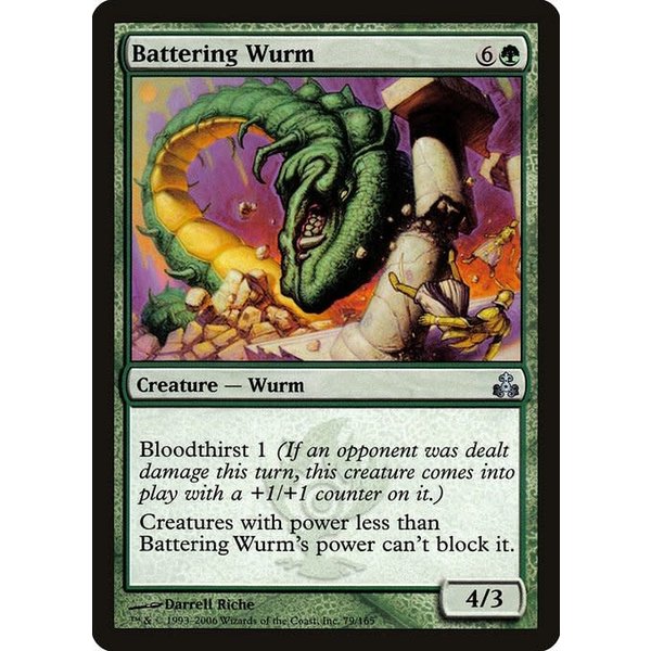 Magic: The Gathering Battering Wurm (079) Moderately Played