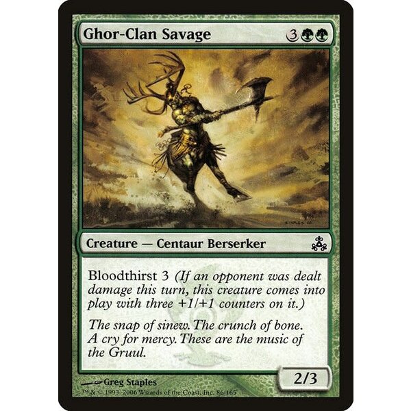 Magic: The Gathering Ghor-Clan Savage (086) Moderately Played