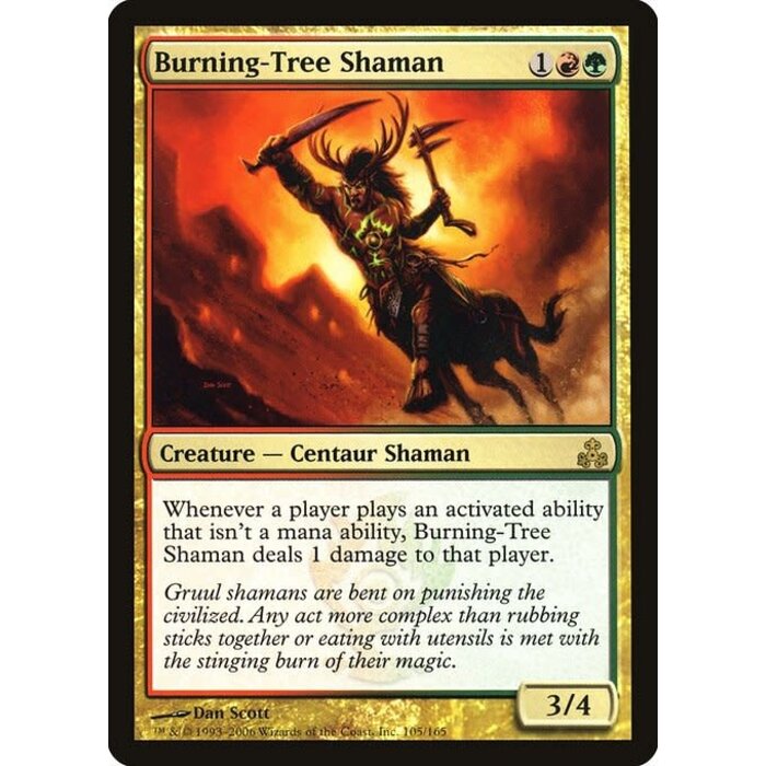 Magic: The Gathering Burning-Tree Shaman (105) Damaged