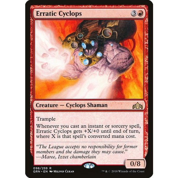 Magic: The Gathering Erratic Cyclops (098) Lightly Played