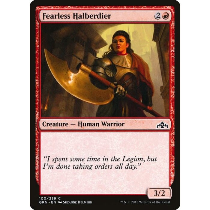 Magic: The Gathering Fearless Halberdier (100) Lightly Played