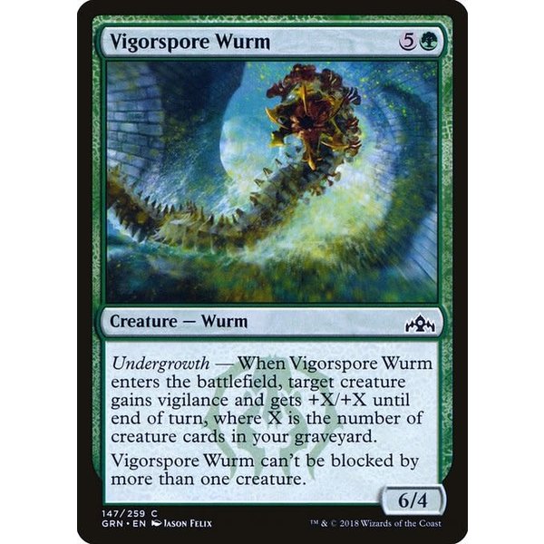 Magic: The Gathering Vigorspore Wurm (147) Lightly Played