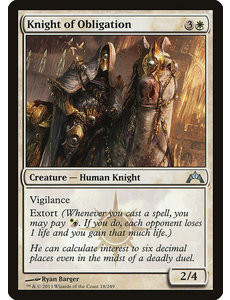 Magic: The Gathering Knight of Obligation (018) Lightly Played