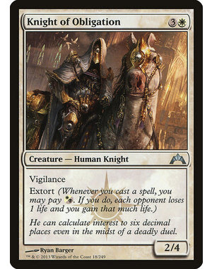 Magic: The Gathering Knight of Obligation (018) Lightly Played