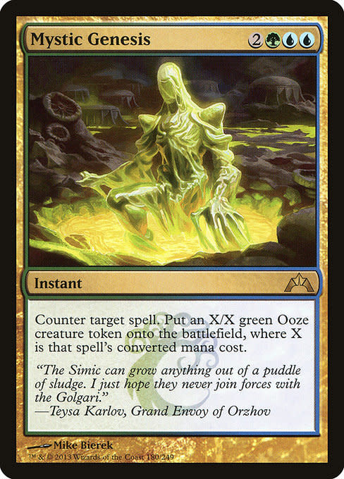 genesis mtg card Garfield Event The Commander format is all about picking your hero and building a deck around them Magic: The Gathering Mystic Genesis
