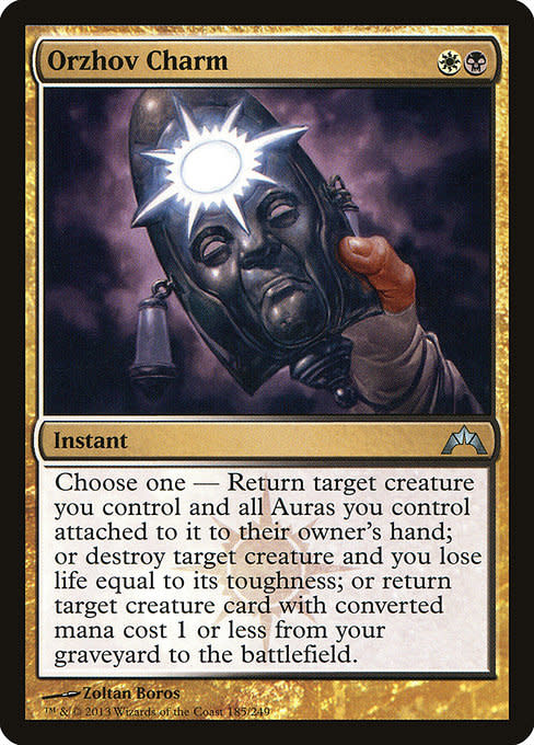 Magic: The Gathering Orzhov Charm (185) Moderately Played - Kingslayer Games Magic: The Gathering Orzhov Charm (185) Moderately Played - Kingslayer Games
