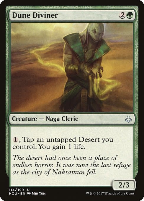 mtg dune cards Magic: The Gathering Dune Diviner (114) Lightly Played