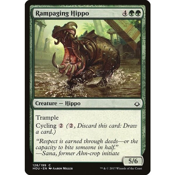 Magic: The Gathering Rampaging Hippo (128) Lightly Played