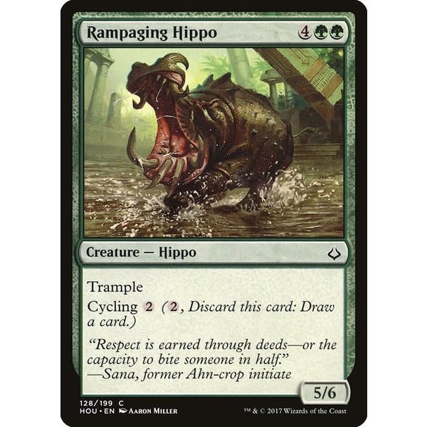 Magic: The Gathering Rampaging Hippo (128) Moderately Played Foil