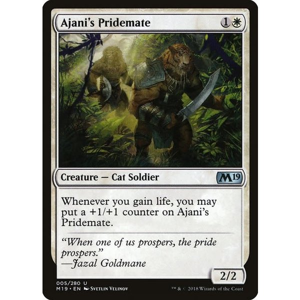 Magic: The Gathering Ajani's Pridemate (005) Lightly Played Foil