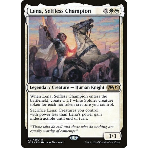 Magic: The Gathering Lena, Selfless Champion (021) Heavily Played