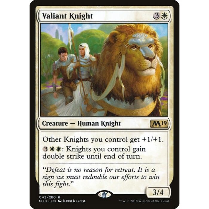 Magic: The Gathering Valiant Knight (042) Lightly Played