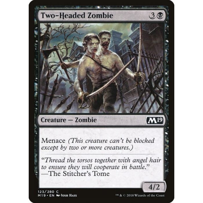 Magic: The Gathering Two-Headed Zombie (123) Lightly Played